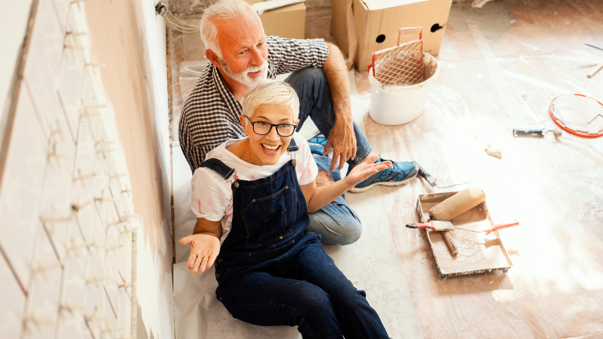 an older couple confused on how to paint their walls